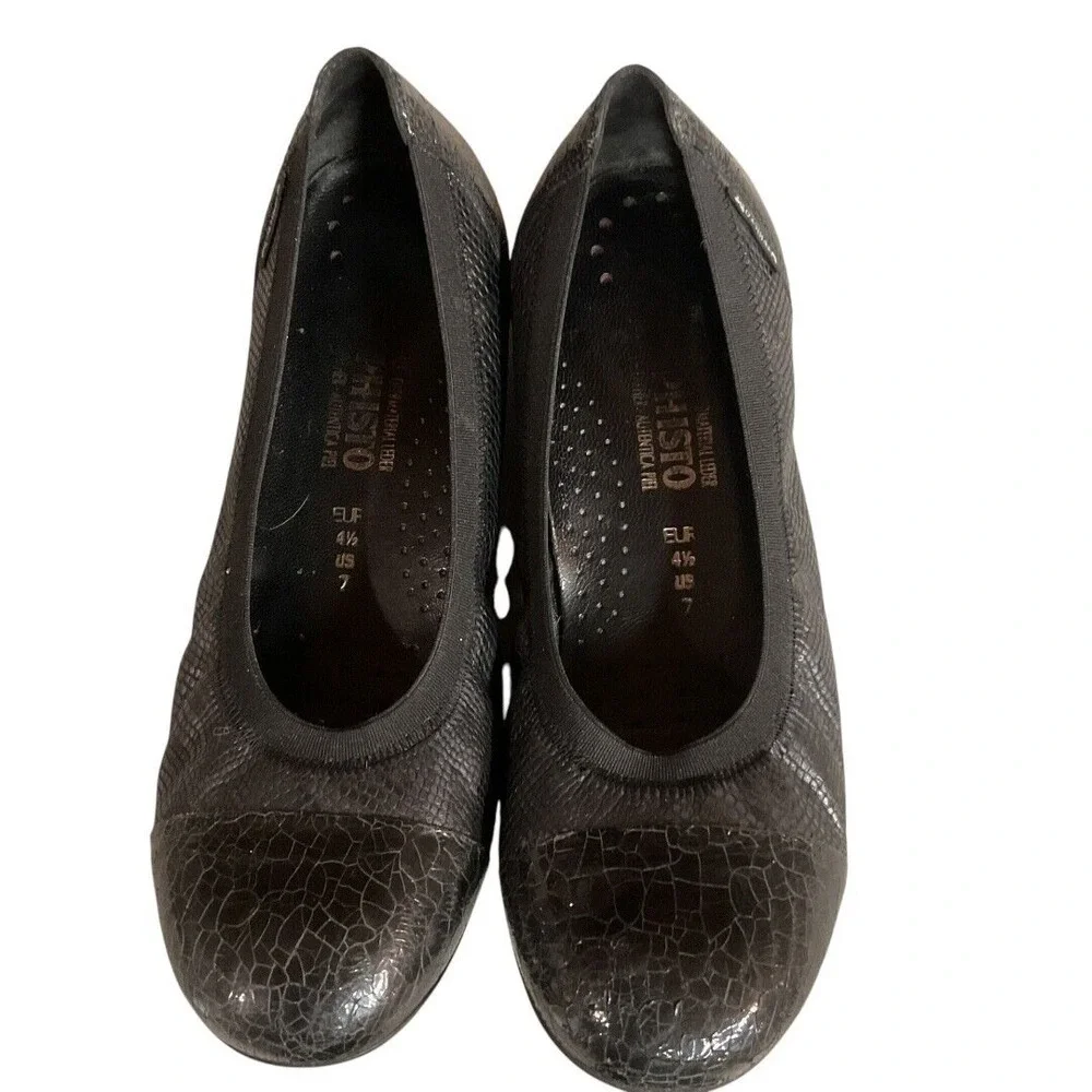 Mephisto Women's Elettra Ballet Flats BlackPatent Leather Slip On Size 7 Comfort